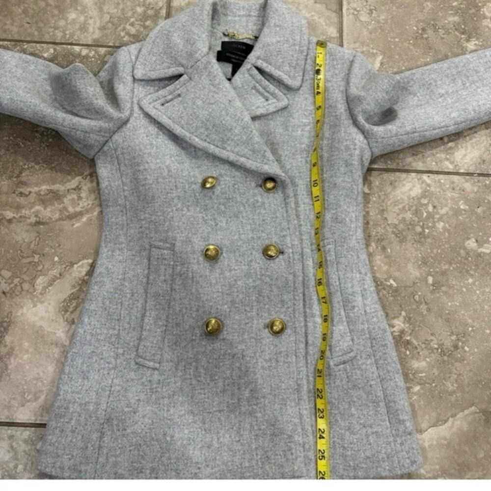 NWOT J.Crew Majesty Peacoat in Stadium Cloth by Nello Gori Size 0 - Picture 2 of 12